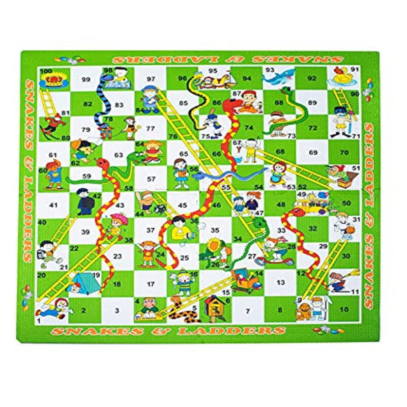 Toy Park Kids Snake & Ladder (1-100) Play Foam Mat - 4 Pcs