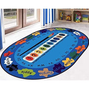 Toy Park Oval Educational Paint Brush Carpet