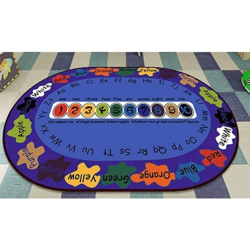 Toy Park Oval Educational Paint Brush Carpet