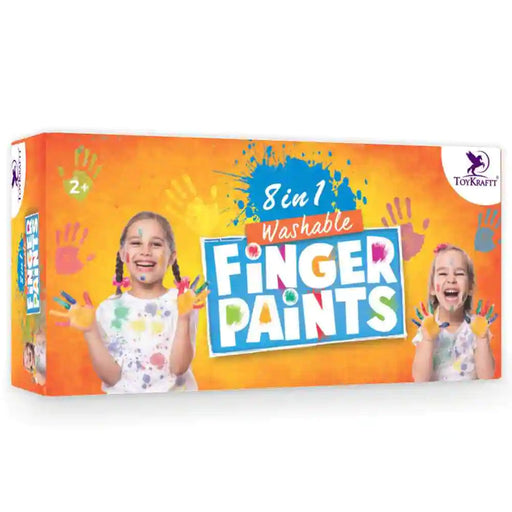 Toykraftt 8-in-1 Washable Finger Paints-Arts & Crafts-Toykraftt-Toycra