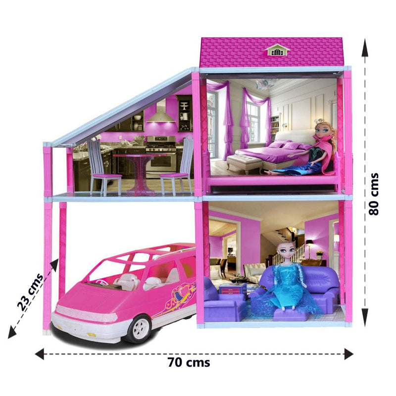 Toyzone Disney Princess My Town House Doll House (78 Pcs)