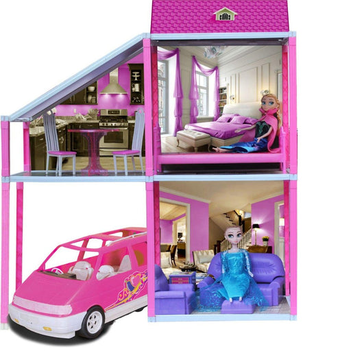 Toyzone Disney Princess My Town House Doll House (78 Pcs)-Pretend Play-Toyzone-Toycra