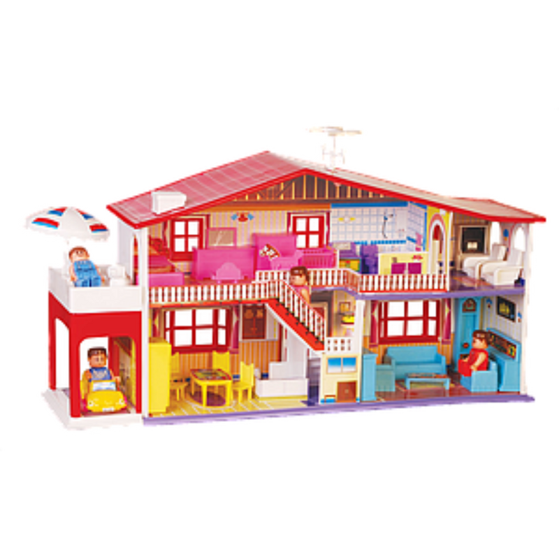 Toyzone My Deluxe Doll House (50 Pcs) -Multicolour