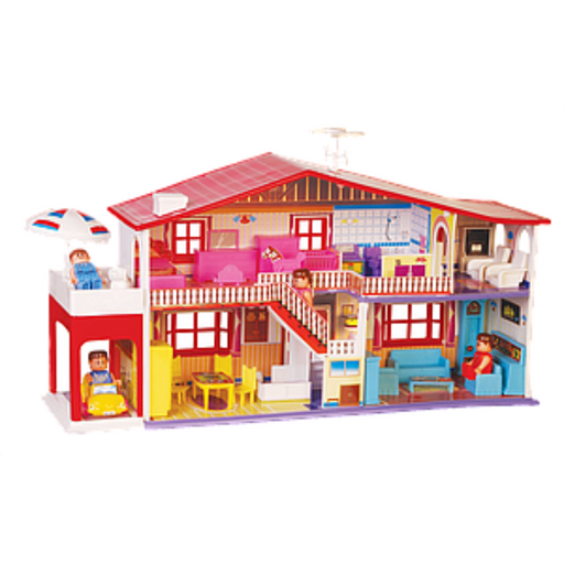 Toyzone My Deluxe Doll House (50 Pcs) -Multicolour-Pretend Play-Toyzone-Toycra