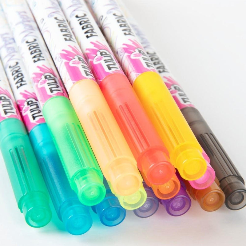 Tulip Dual-Tip Fabric Markers Rainbow 14 Pack