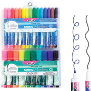 Tulip Fabric Marker Fine-Tip and Brush-Tip 25 Pack