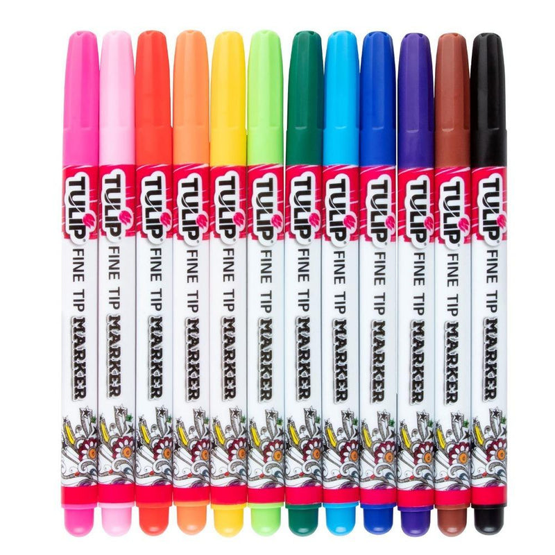 Tulip Fabric Markers Multi Fine Writer 12Pk