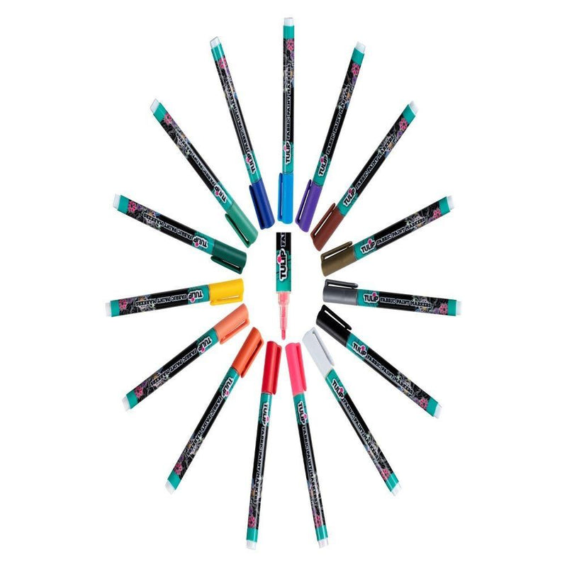 Tulip Fabric Markers Multi Opaque 15Pk