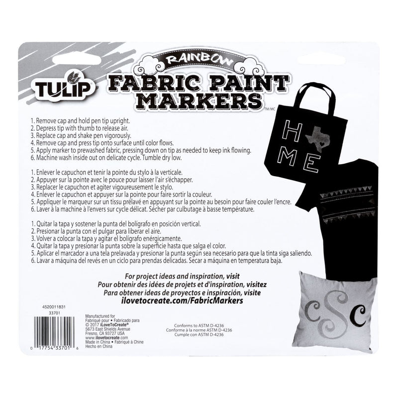 Tulip Fabric Markers Multi Opaque 15Pk