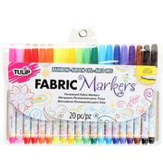 Tulip Fine Tip Rainbow Fabric Markers 20 Pack