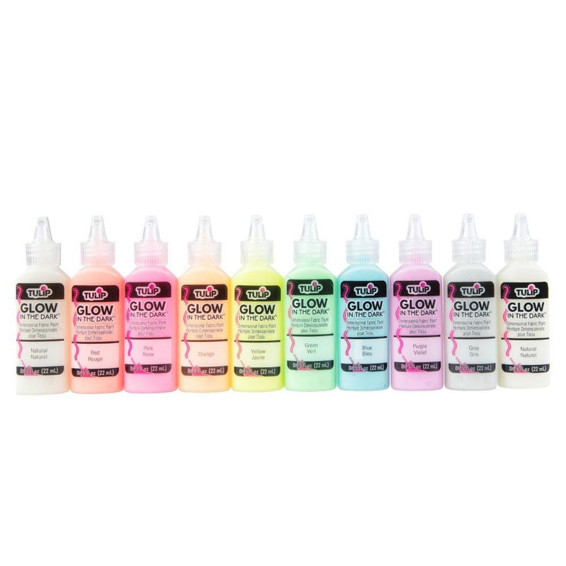 Tulip Glow in the Dark Dimensional Fabric Paint 10 Pack