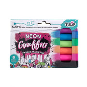 Tulip Graffiti Bullet Tip Fabric Markers 6 Pack
