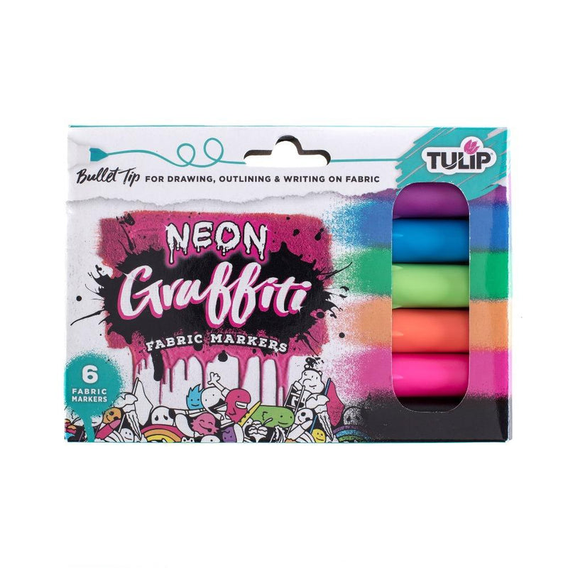 Tulip Graffiti Bullet Tip Fabric Markers 6 Pack