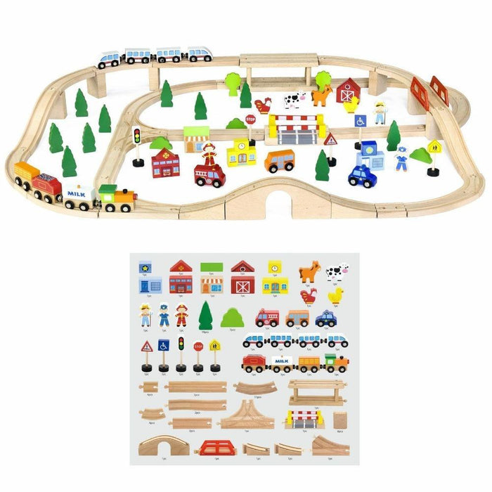 Viga 90pcs Train set-Construction-Viga Toys-Toycra