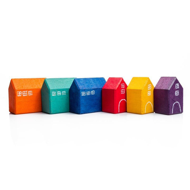 Wooden House Blocks (6pcs)
