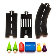 Wooden Road Track Set -Birchwood