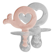ZoLi Binki.T Pacifier + Teether Combination - Blush/Ash