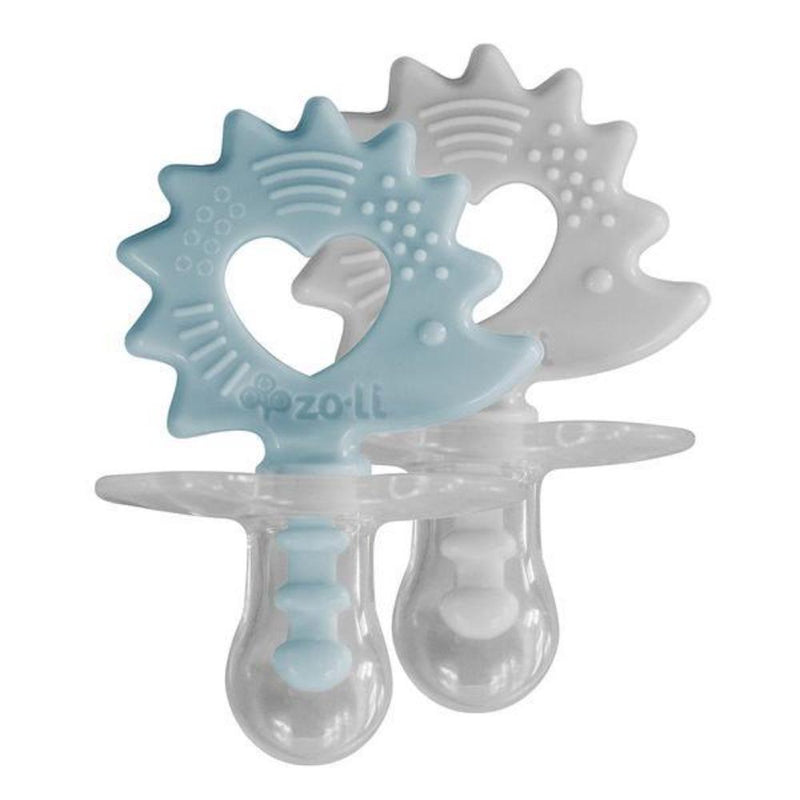 ZoLi Binki.T Pacifier + Teether Combination - Mist blue/Ash