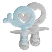 ZoLi Binki.T Pacifier + Teether Combination - Mist blue/Ash