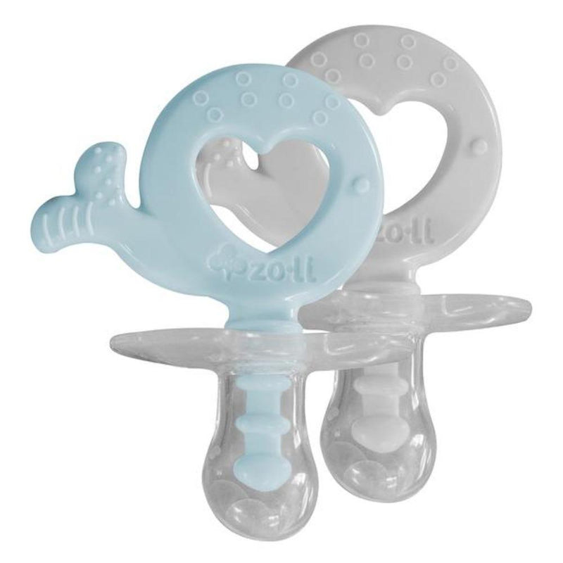 ZoLi Binki.T Pacifier + Teether Combination - Mist blue/Ash