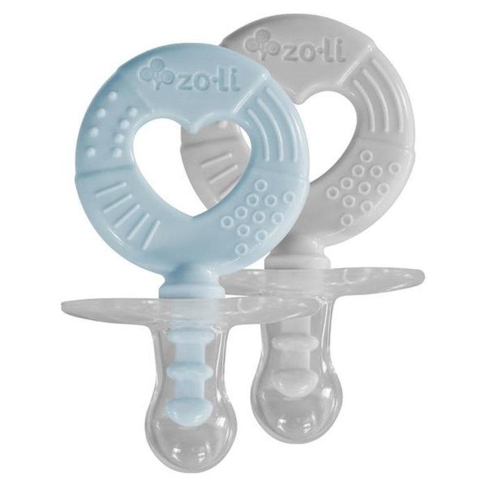 ZoLi Binki.T Pacifier + Teether Combination - Mist blue/Ash-Teethers-Zoli-Toycra