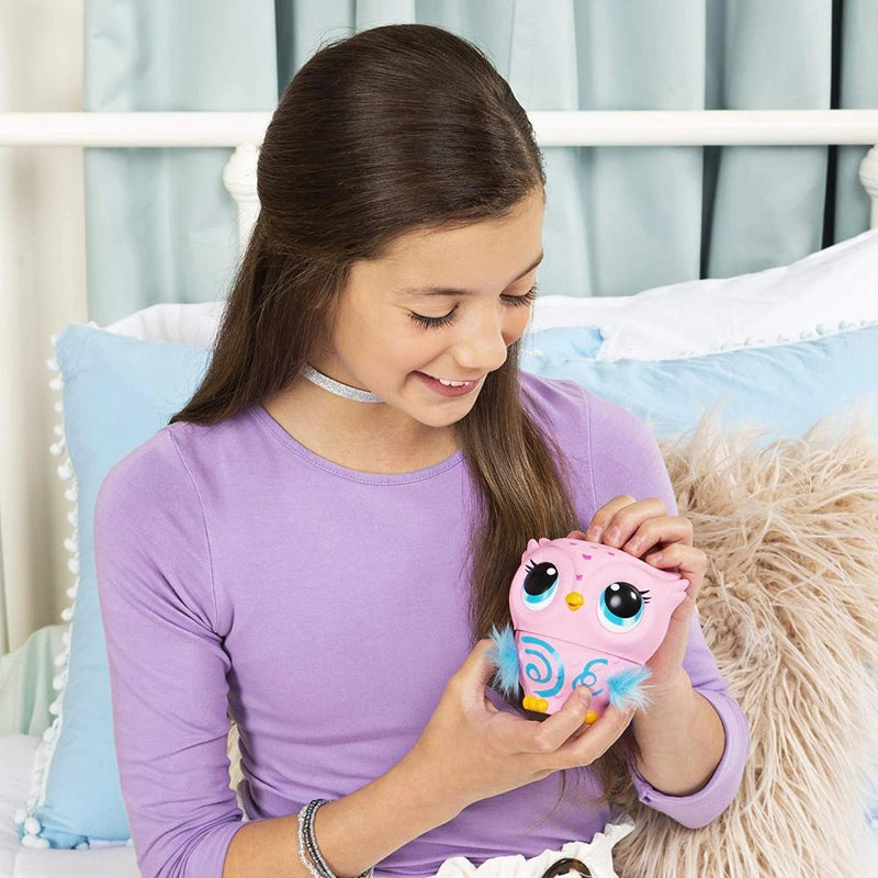 Owleez Flying Baby Owl Interactive Toy Pink