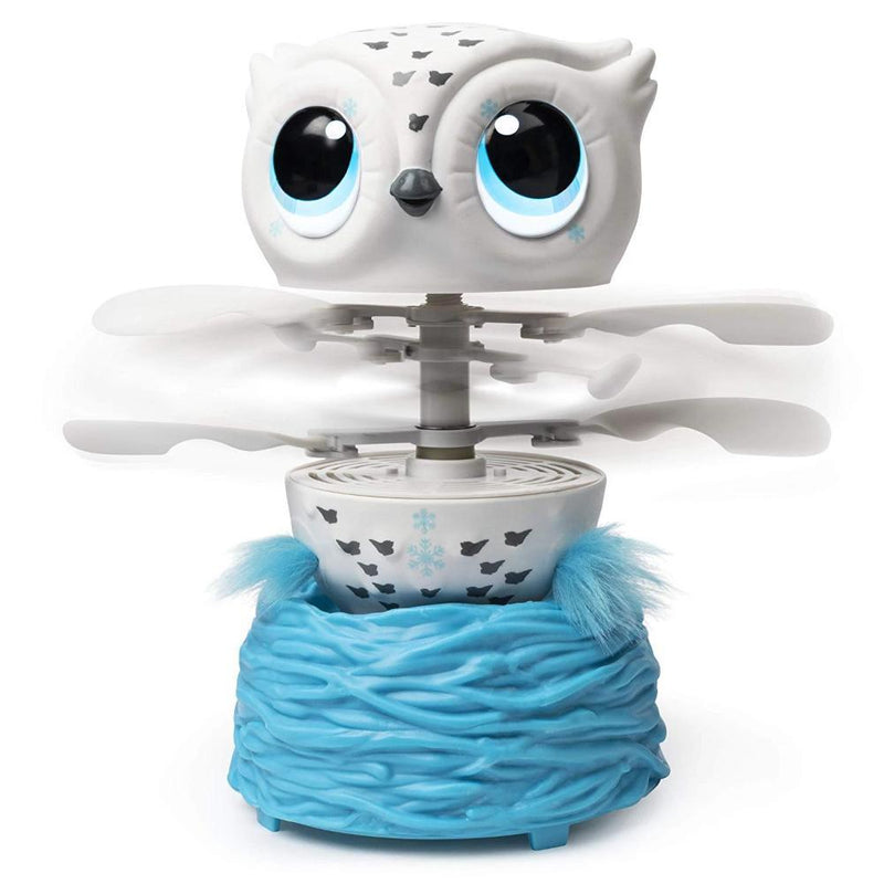Owleez Flying Baby Owl Interactive Toy White