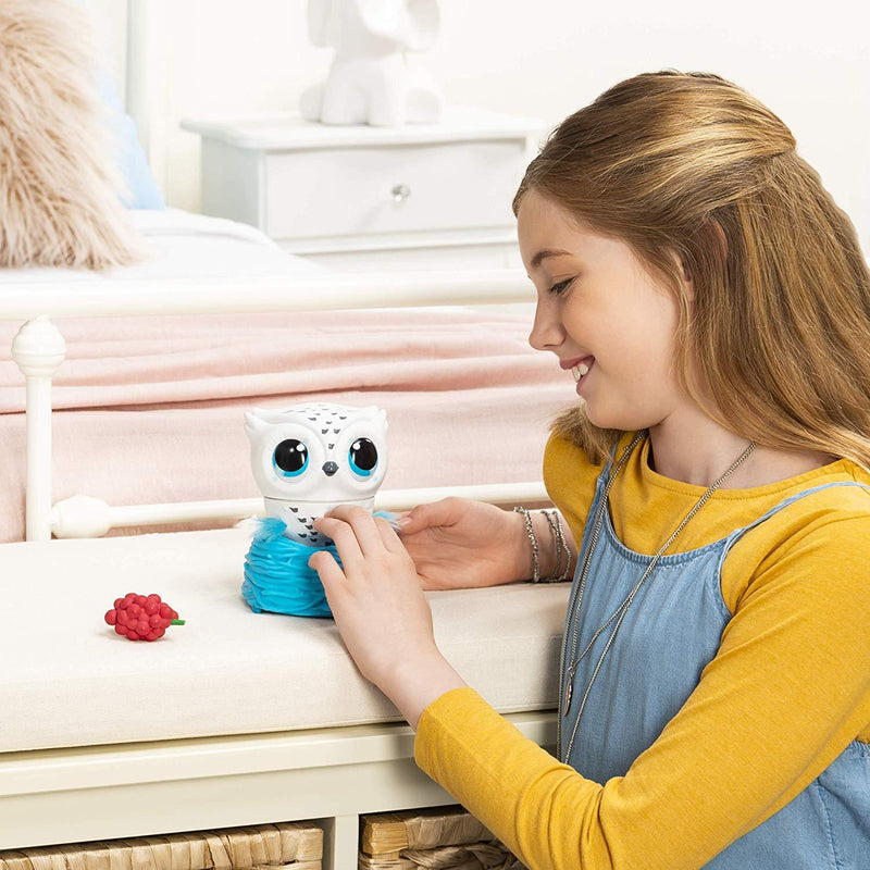 Owleez Flying Baby Owl Interactive Toy White