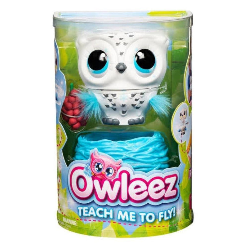 Owleez Flying Baby Owl Interactive Toy White