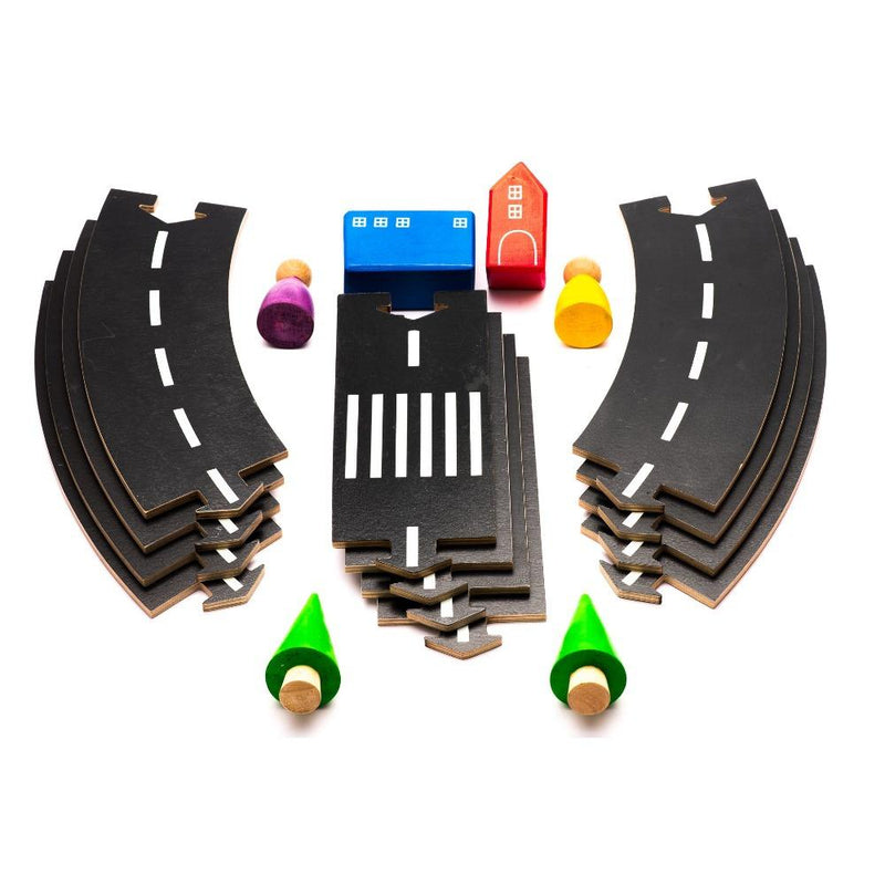 Wooden Road Track Set -MDF