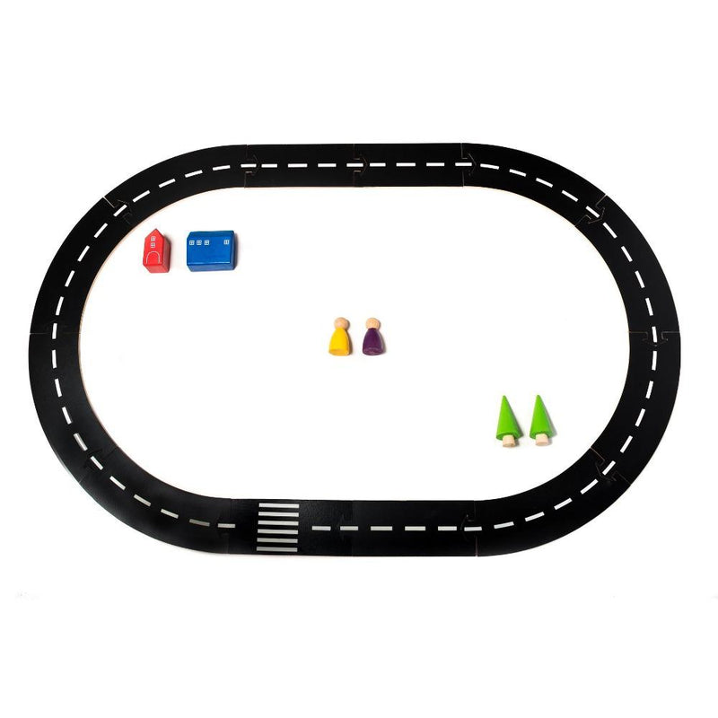 Wooden Road Track Set -MDF