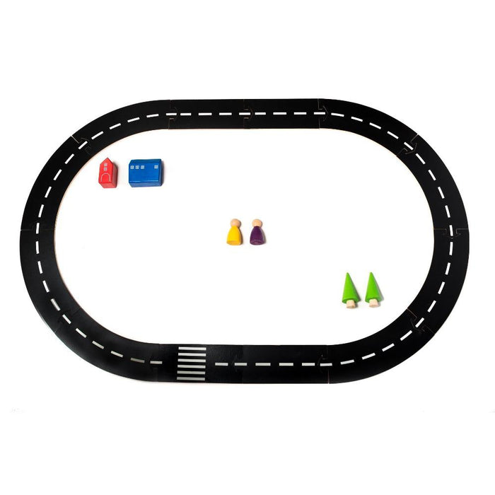 Wooden Road Track Set -MDF-Construction-Toycra-Toycra